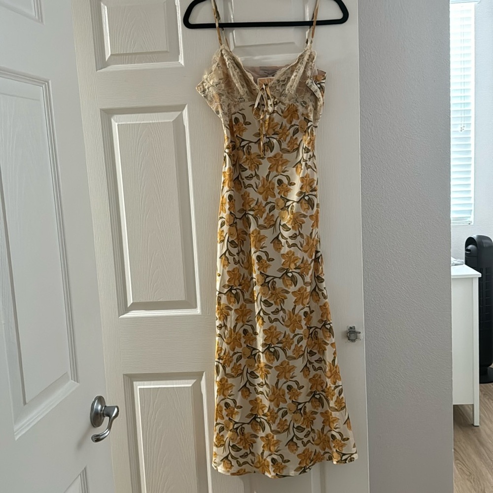 Cream and Yellow floral dress by Nectar